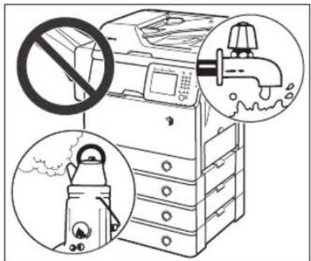 CANON imageRUNNER 1730i - Evite instalar el equipo en los siguientes lugares - 1