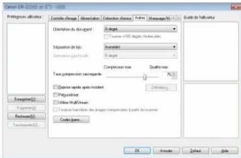 CANON imageFORMULA DRG2140 - Onglet [autres] - 1