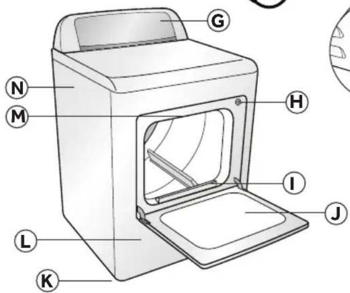 HAIER GDE560BW - PARTS AND FEATURES - 3