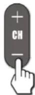 VOXX FPE2706 - Method 1 - Using CH+ or CH- on the remote control or on the TV - 1