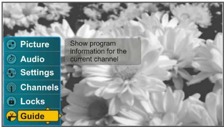 VOXX FPE2706 - Accès au guide de programmes - 4