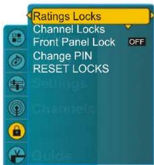 VOXX FPE2706 - Sélection des options de verrouillage - 1