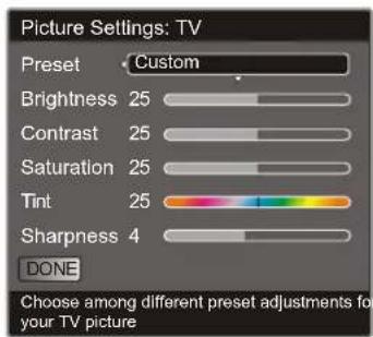 VOXX FPE2706 - Réglage des options d'image - 1