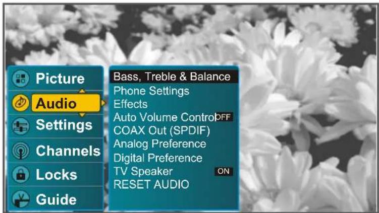 VOXX FPE2706 - Accessing Audio Menu - 4