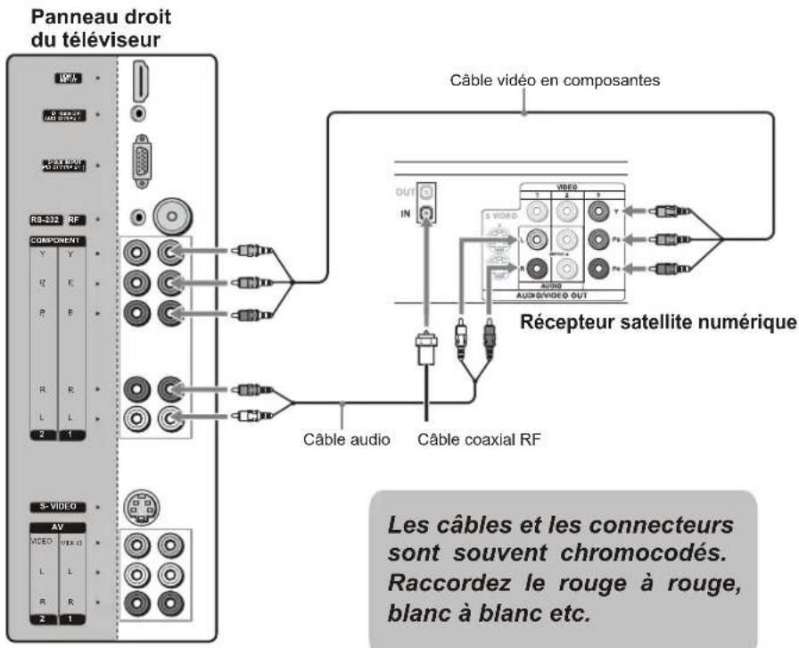 VOXX FPE3206 - Branchement du récepteur satellite numérique - 1