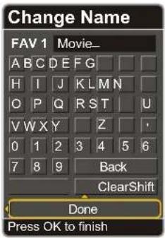 VOXX FPE3206 - Rename Favorite Channels List - 1