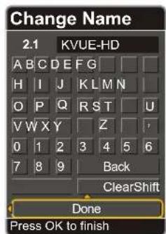 VOXX FPE3706 - Modification du nom de la chaine - 3