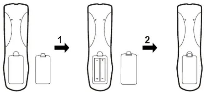 VOXX FPE3706 - Insert Batteries into the Remote Control - 1