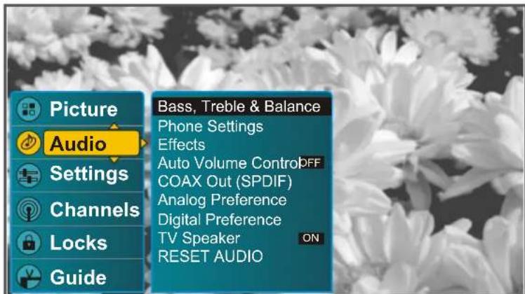 VOXX FPE3706 - Accessing Audio Menu - 4
