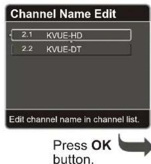 VOXX FPE3706 - Editing Channel Name - 2