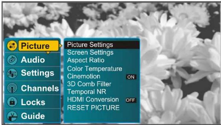 VOXX FPE3706 - Accessing Picture Menu - 4