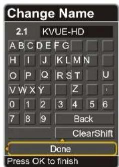 VOXX FPE3706 - Editing Channel Name - 3