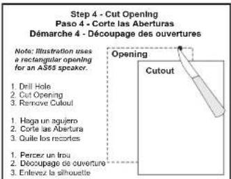 VOXX ARIC65 - Couper des ouvertures dans les haut-parleurs (continué) - 2