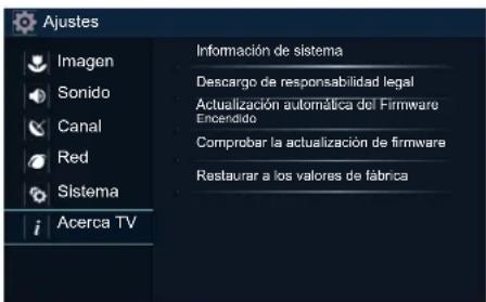 SHARP Aquos LC43N7000U - Acerca del menú del TV - 1