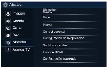SHARP Aquos LC43N7000U - Menú de Sistema - 1