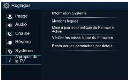 SHARP Aquos LC43N7000U - À propos du menu TV - 1