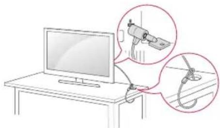 LG 24LF454B - Using the kensington security system (optional) - 1