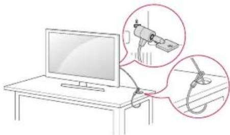 LG 24LF454B - Utilisation du système de sécurité Kensington (facultatif) - 1