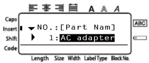 BROTHER Ptouch PT1400 - To select a single database record to be printed in the template: - 1