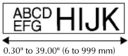 BROTHER Ptouch PT1400 - Specifying a label length - 1