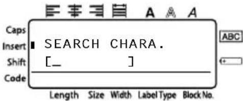 BROTHER Ptouch PT1400 - To search the database for a record containing specific characters: - 1