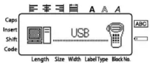 BROTHER Ptouch PT1400 - Entering Transfer mode - 1