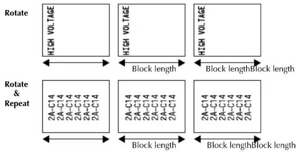 BROTHER Ptouch PT1400 - Rotate Mode and Rotate & Repeat Mode - 2
