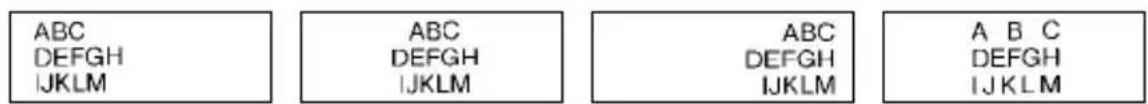 BROTHER Ptouch PT1400 - Configuration de l'alignement pour toutes les lignes d'un texte - 1