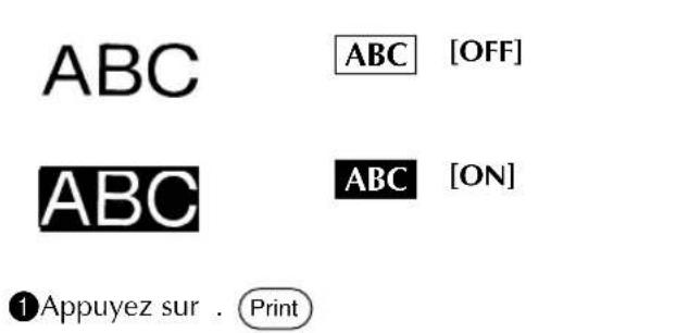 BROTHER Ptouch PT9400 - Pour imprimer une image inversée du texte: - 2