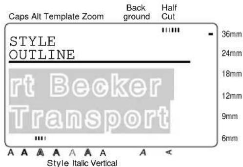 BROTHER Ptouch PT9400 - Pour changer le style du texte d'une zone selec-tionnée: - 1
