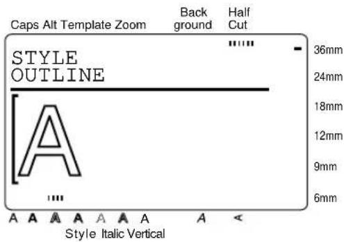 BROTHER Ptouch PT9400 - Pour changer le style du texte avant d'entrée le texte: - 5