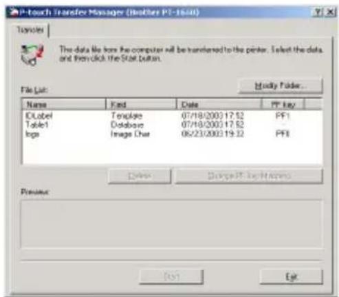 BROTHER Ptouch PT1600 - Downloading data to the P-touch - 1