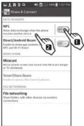 LG DX5781VE - Turning on the Smart Phone's NFC Function - 2