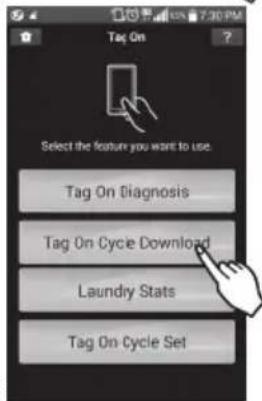 LG DX5781VE - Sélectionnez le téléchargement de cycles Tag On. - 1