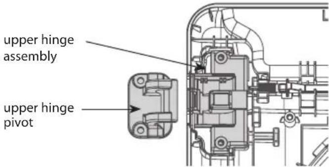 LG DX5781VE - Remove the upper hinge pivot. - 1