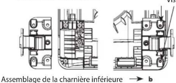 LG DX5781VE - Inversez le support de la charnière inférieure et l'assemblage de la charnière. - 2