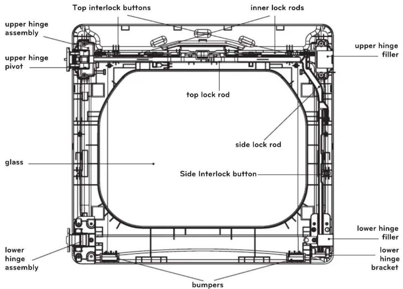 LG DX5781VE - Reverse the components inside the door. - 1