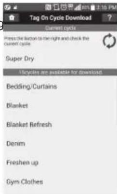 LG DX5781VE - Select a cycle to download. - 1