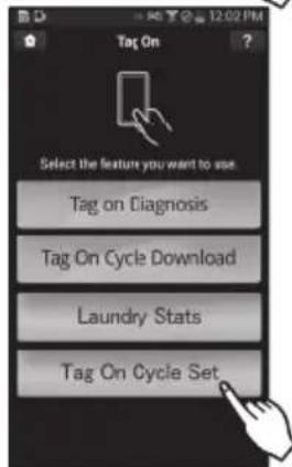 LG DX5781VE - Réglage de cycles Tag On - 2