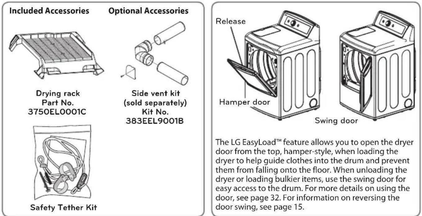 LG DX5781VE - Accessories 2-Way Reversible Door - 1