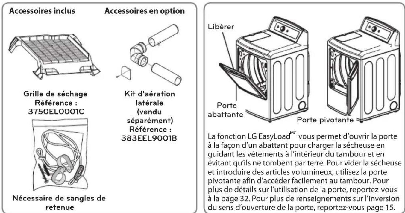 LG DX5781VE - Accessoires Porte réversible à deux sens - 1