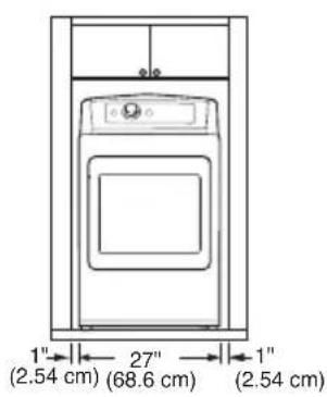 LG DX5781VE - Recommended Installation Spacing For Cabinet Installation - 2