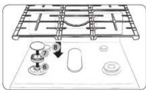 SAMSUNG NX58K7850SS - Burner grates and components - 2