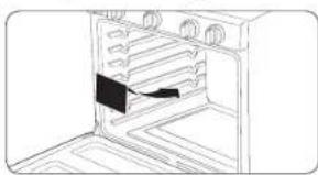 SAMSUNG NX58K7850SS - Inserting and removing an oven rack - 1