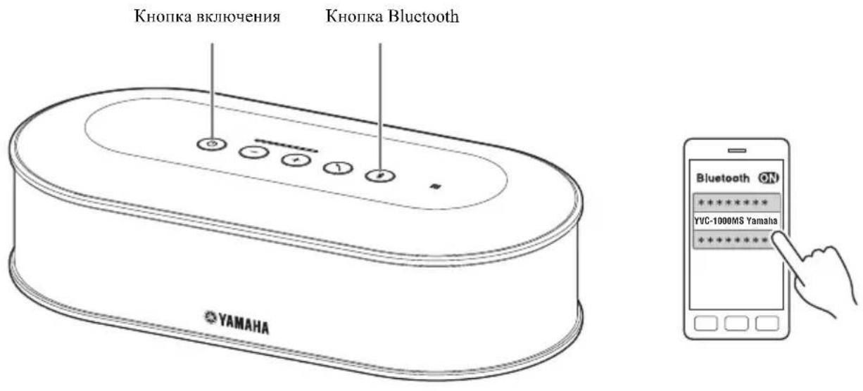 YAMAHA YVC1000MS - Подключение к смартфону или планшету через Bluetooth - 1