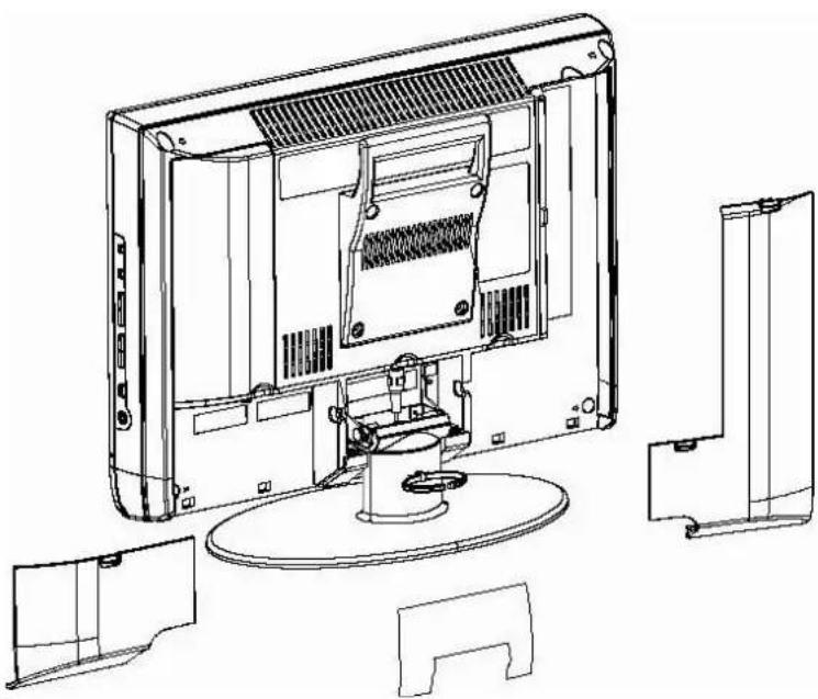 JVC LT17X475 - Retirar la tapa de terminales - 1