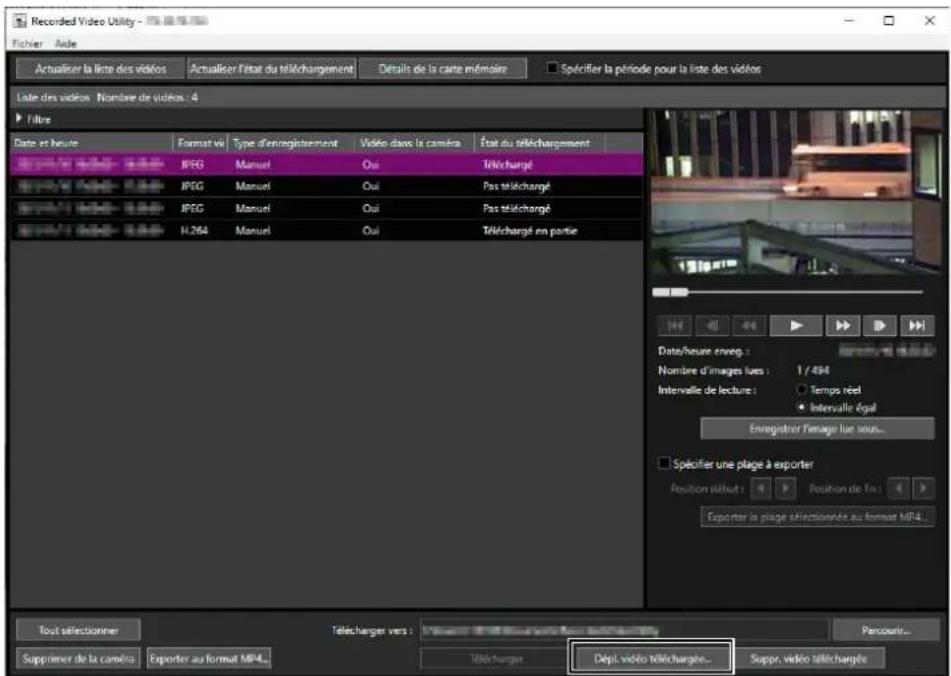 CANON VBS805D Mk II - Déplacement de vidéos téléchargées vers un autre dossier - 1