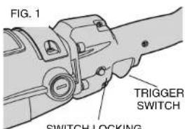 FIG. 1 TRIGGER SWITCH SWITCH LOCKING