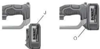 DEWALT DWMT70782L - Installing and Removing the Battery Pack - 1
