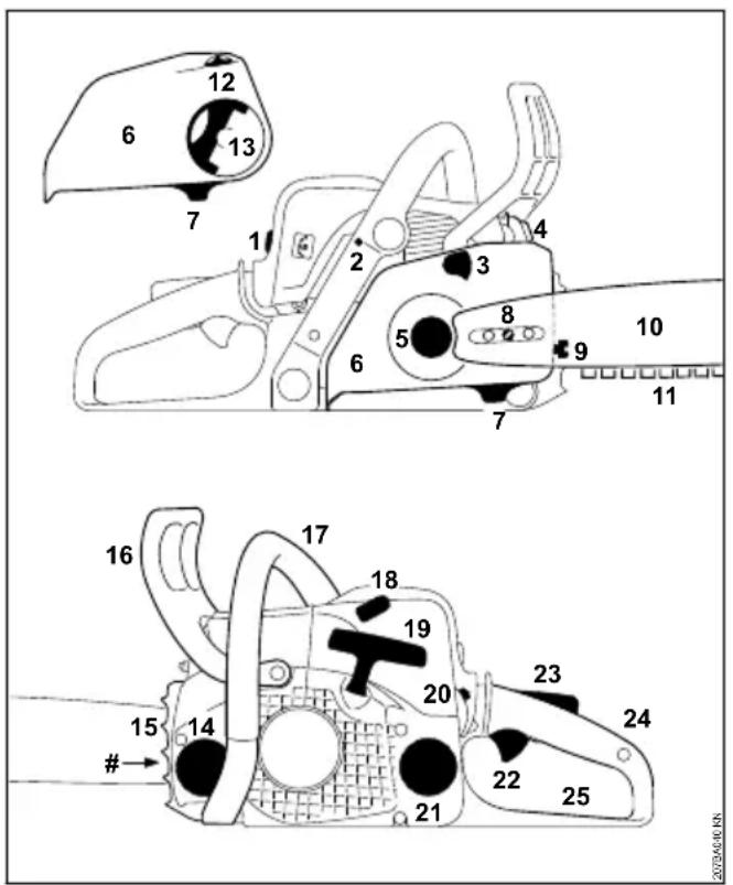 STIHL MS 180 - Pièces d'usure - 1